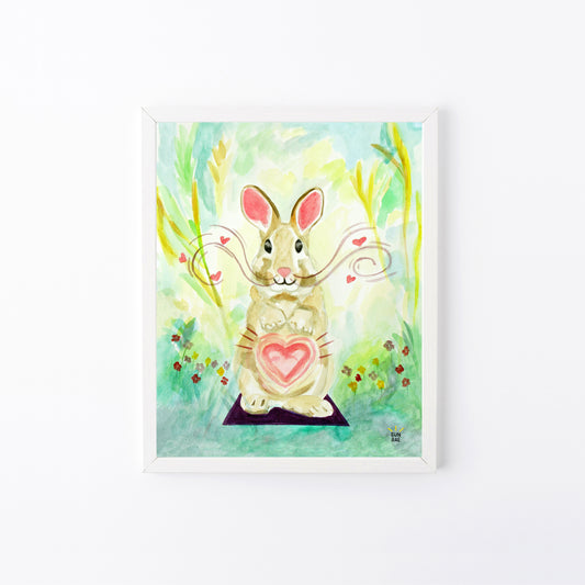 Yoga Art Print Bunny Breath