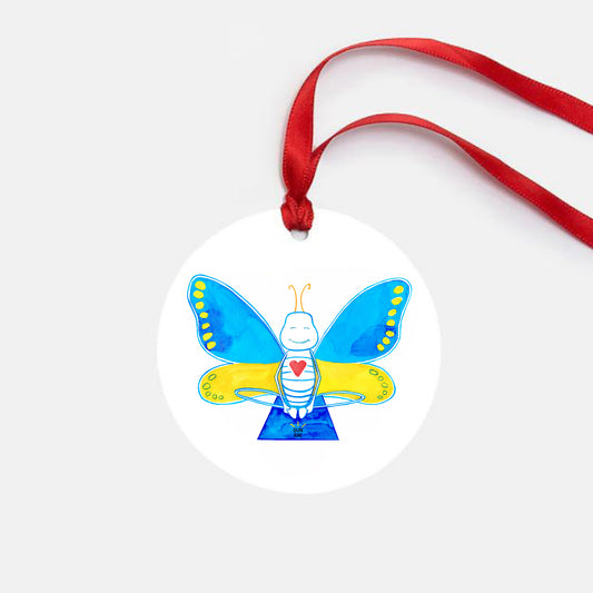 Butterfly Pose Yoga Ornament