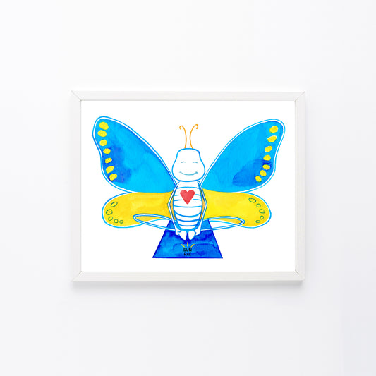 Yoga Art Print Butterfly Pose