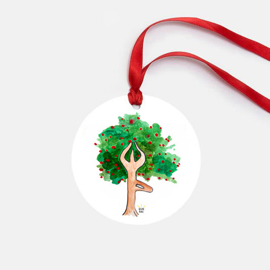 Tree Pose Yoga Ornament